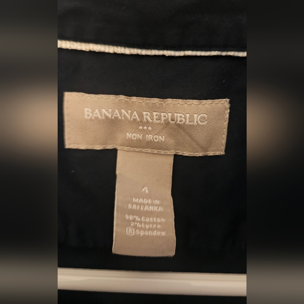 Banana Republic Navy Non-Iron Shirt
